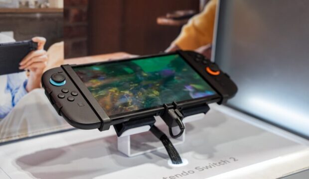 Logo Nintendo con giochi fisici